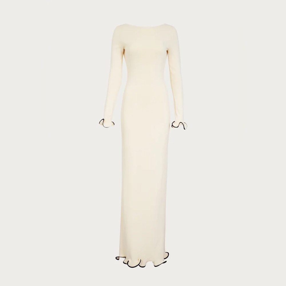 SAME Los Angeles Ruffle Hem Maxi Dress